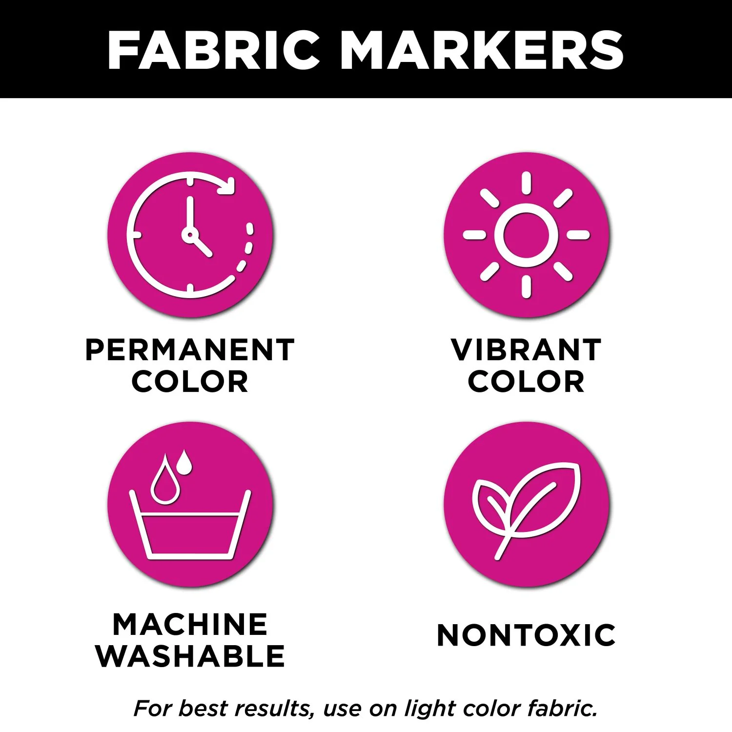 Tulip Brush-Tip Fabric Markers Neon 10 Pack - Image 3