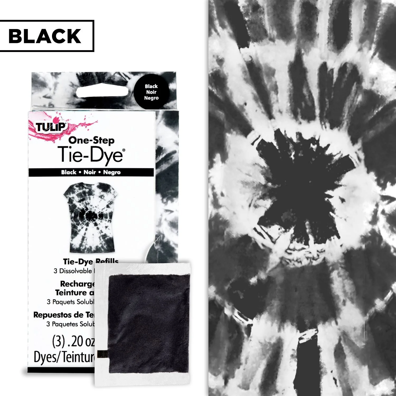 Tulip One-Step Tie-Dye Refills Black - Image 5
