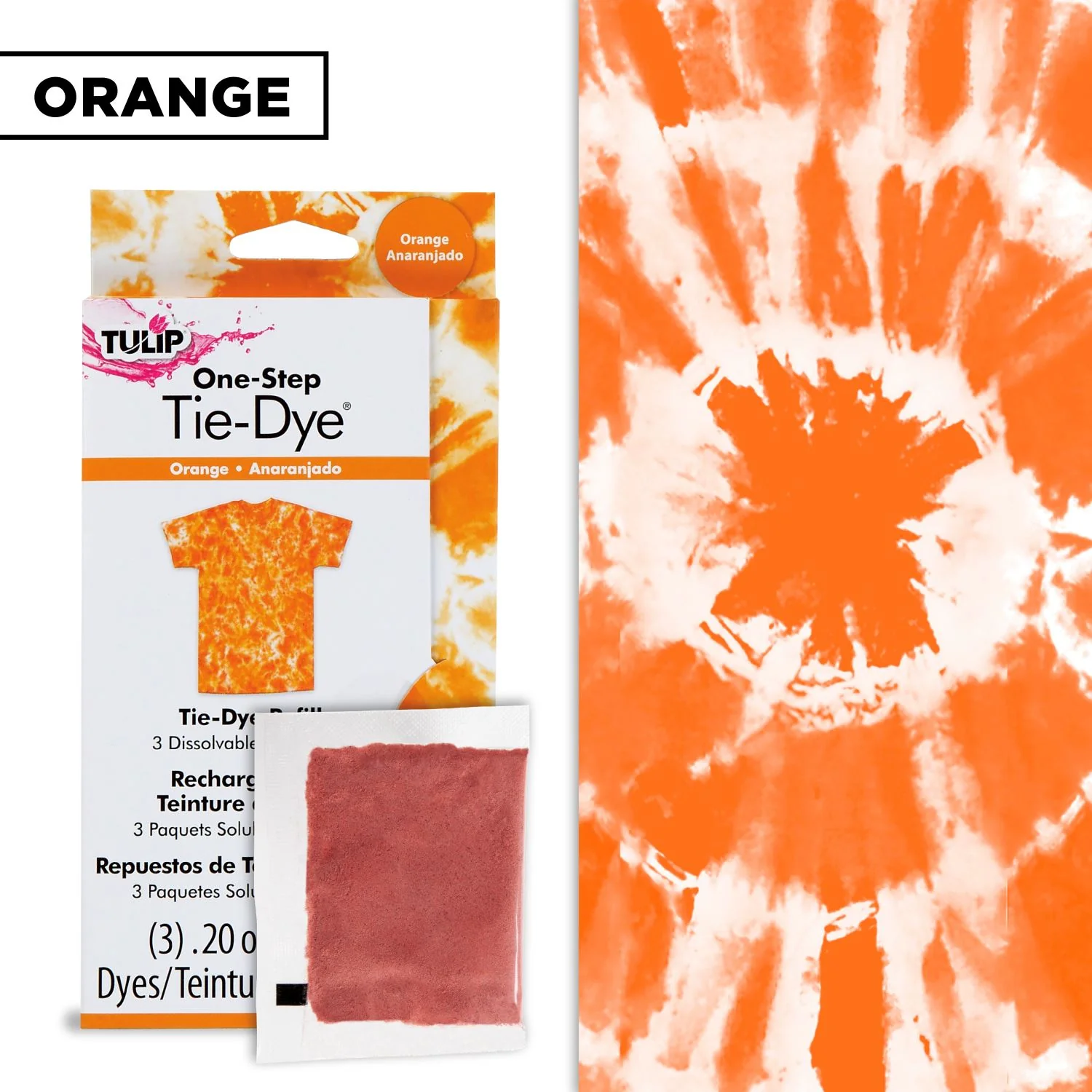 Tulip One-Step Tie-Dye Refills Orange - Image 4